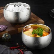 316L Stainless Steel Bowl Double-layer Heat Insulation Rice Bowl Tableware Noodle Bowl Thickened Anti-drop & Anti-scald - Image 2